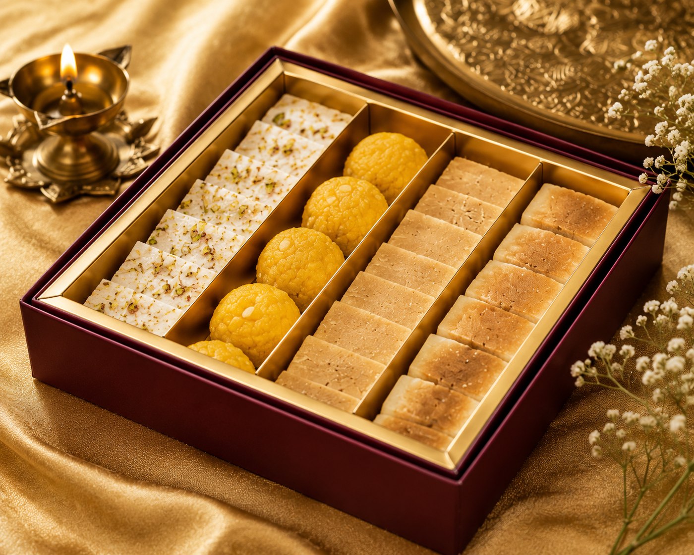 Coffret de fête aux ladoo et barfi