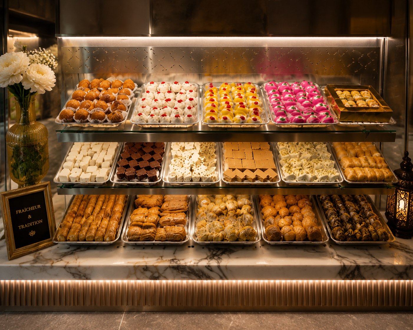 Vitrine de la boutique Kirat Sweets & Snacks